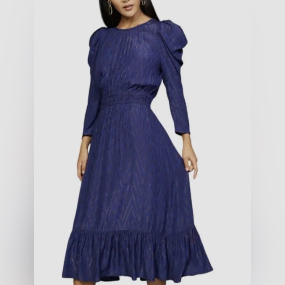 Metallic Midi Dress